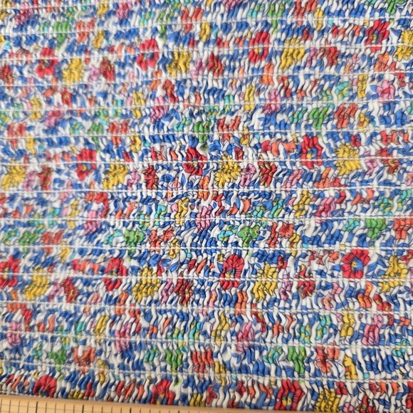 J.Crew Peplum Top Womens Small Multicolor Liberty Fabric Floral Smocked Ruffle - Picture 4 of 9